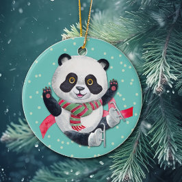 Skalpanda Bear Grandchild-jul Julgransprydnad Keramik