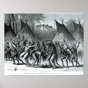 Skalpdans från Sketches of Indian Warfare Poster