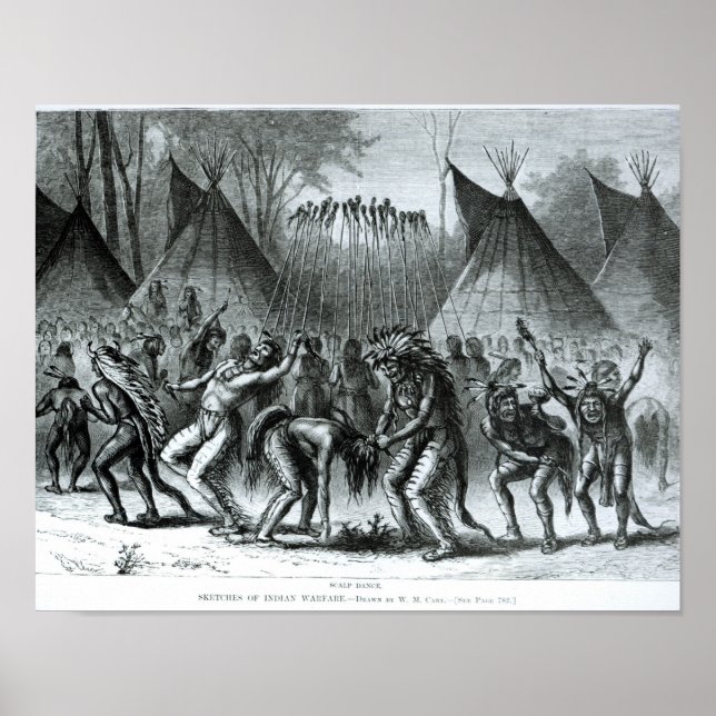 Skalpdans från Sketches of Indian Warfare Poster (Framsidan)