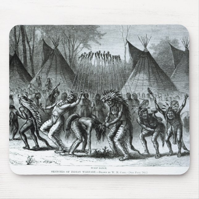 Skalpera dansen från 'skissar av indiska Warfare Musmatta (Framsidan)
