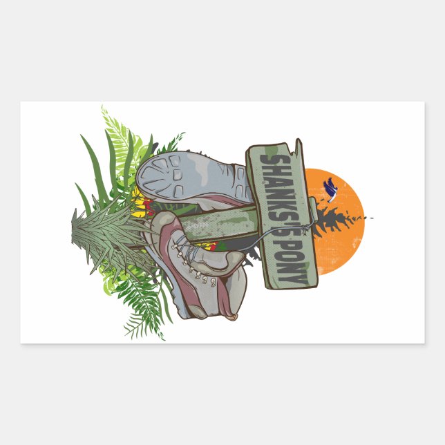 Skålpiga kumpor rektangulärt klistermärke (Framsida)