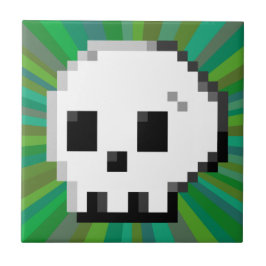 Skalpixelbild 8-bitars psykodelisk grönt kakelplatta