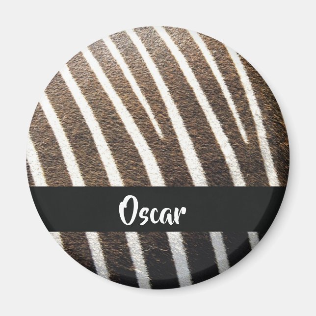 Skalutskrift av zebra magnet (Framsidan)