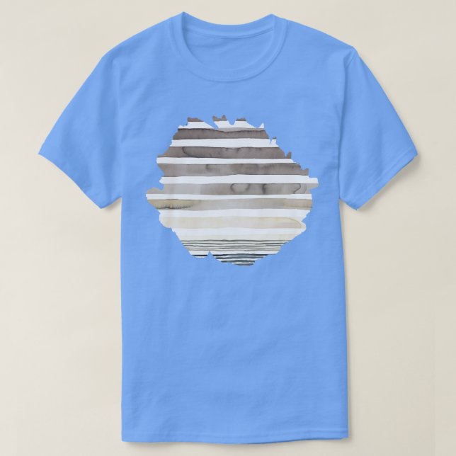 Skam för Rand av vattenfärg Desert Sunset Cream T Shirt (Design framsida)
