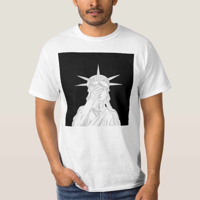Skam Frihetsgudinnan USA för försäljningskaos T Shirt (Framsida)