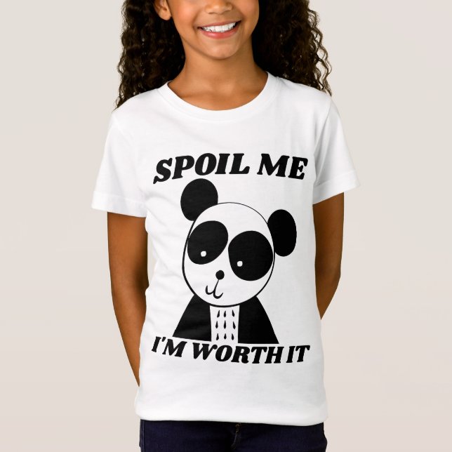 SKÄM MIG PANDABJÖRNS FLIKOR T-SHIRTS (Framsida)