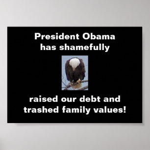 Skam på affischen för foto för presidentObama Poster