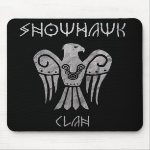 Skamfilad Snowhawk för krig Runic mousepad Musmatta
