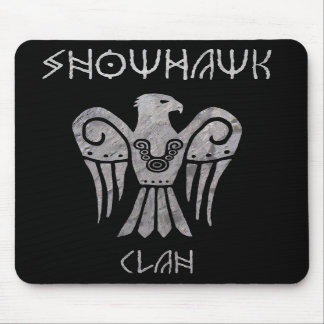Skamfilad Snowhawk för krig Runic mousepad Musmatta
