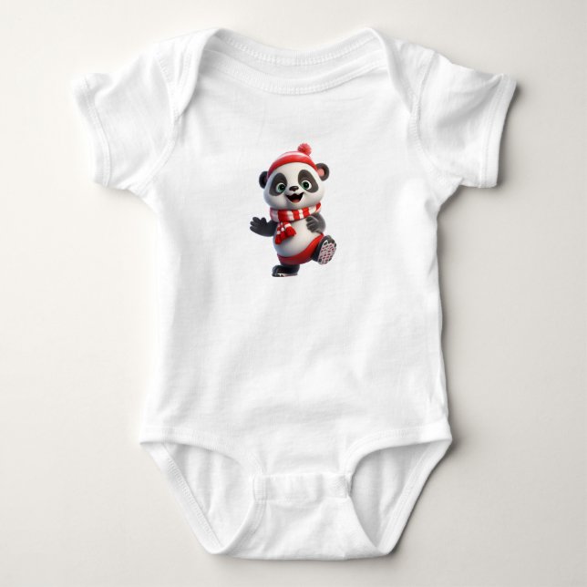 Skämjelig julpanda t shirt (Framsida)