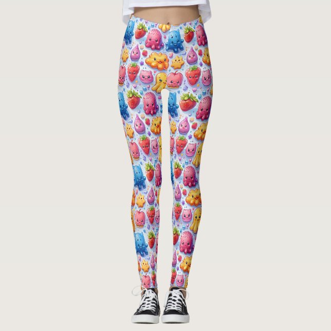 Skämjeliga, söta godis leggings (Framsida)