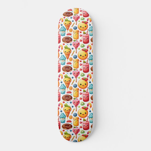Skämjeliga, söta godis mini skateboard bräda 18,5 cm (Framsida)