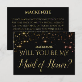 Skämmande Gnistra blir du min Maid of honor OSA Kort