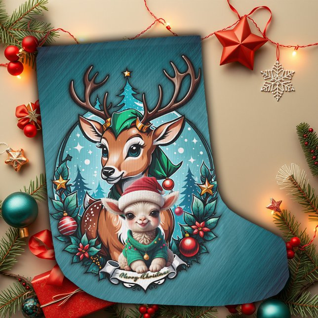 Skämmande och inbjudande julillustration stor julstrumpa (Skapare uppladdad)