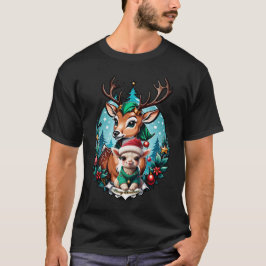 Skämmande och inbjudande julillustration t shirt