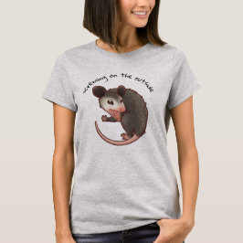 Skämmande på yttersidan av Opossum Possum T-shirt
