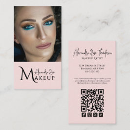 Skämros Makeup Artist Qr-kod Socialt Ikon Visitkort