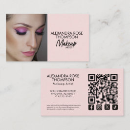 Skämros Makeup Artist Qr-kod Socialt Ikon Visitkort