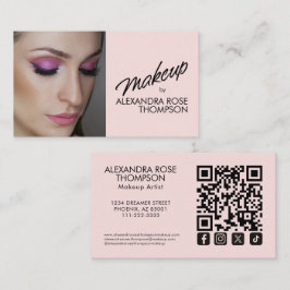 Skämros Makeup Artist Qr-kod Socialt Ikon Visitkort