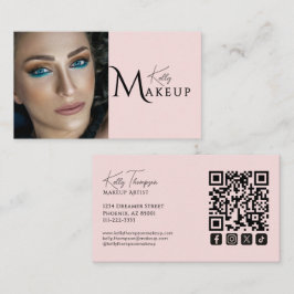 Skämros Makeup Artist Qr-kod Socialt Ikon Visitkort
