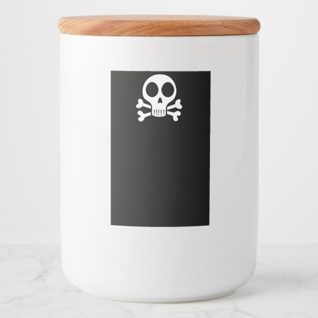 skämskalle på svart bakgrund mat etikett (Framsida)