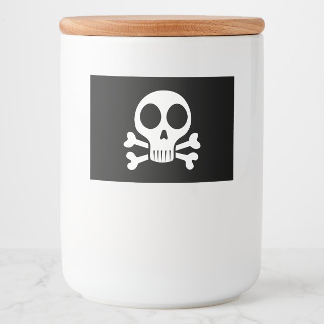 skämskalle på svart bakgrund mat etiketter (Framsida)