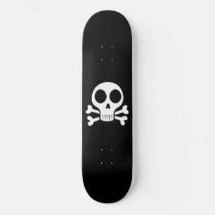 skämskalle på svart bakgrund mini skateboard bräda 18,5 cm