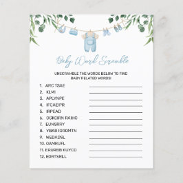 Skamspel för djupfärgsfärg Tvätt Blue Ord