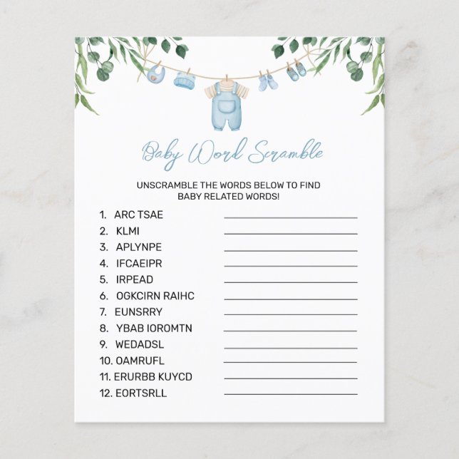 Skamspel för djupfärgsfärg Tvätt Blue Ord (Framsida)