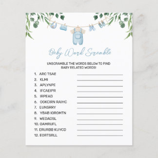 Skamspel för djupfärgsfärg Tvätt Blue Ord