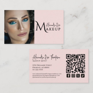 Skämspink Ögonmakeup Artist Qr-kod Socialt Ikon Visitkort