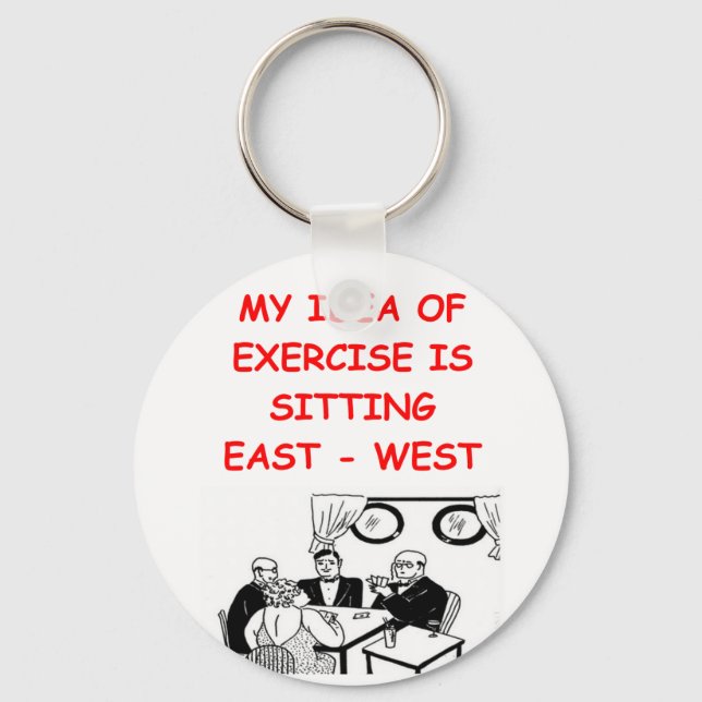 skämt för BRIDGE-spelare Nyckelring (Framsida)