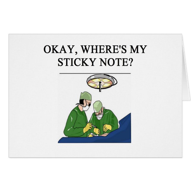 skämt för doktorläkarekirurg hälsningskort (Framsidan Horizontal)