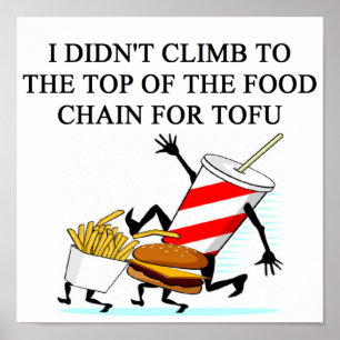 skämt för vegan för matpolisamti poster