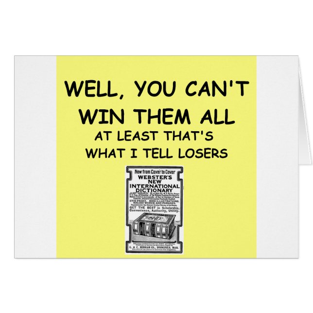 skämt för vinnarear! hälsningskort (Framsidan Horizontal)