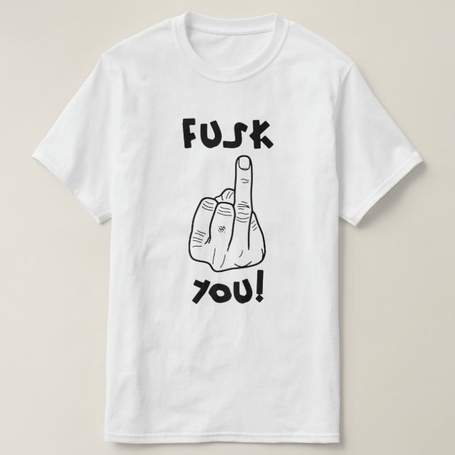 Skämt fumerbomber och låtsasskämt om mitten finger t shirt (Design framsida)
