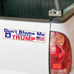 Skämt inte att jag röstade för Trump Bildekal