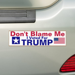 Skämt inte att jag röstade för Trump Bildekal
