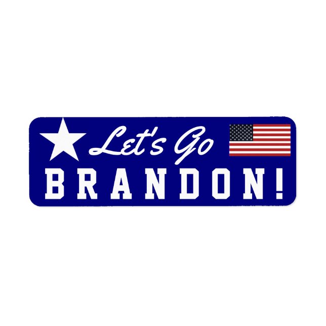 Skämt inte att jag röstade för Trump Label Returadress Etikett (Framsidan)