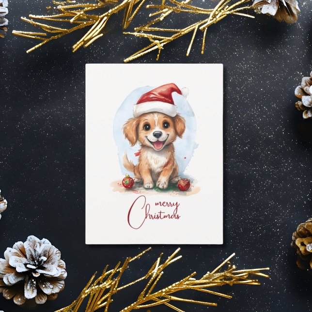 Skämt jultomte med Santa Hat och prydnadsföremål Vykort (Skapare uppladdad)