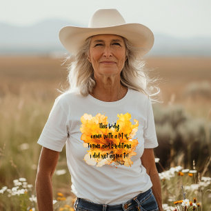 Skämt om din egen kropp på abstrakt bakgrund t shirt