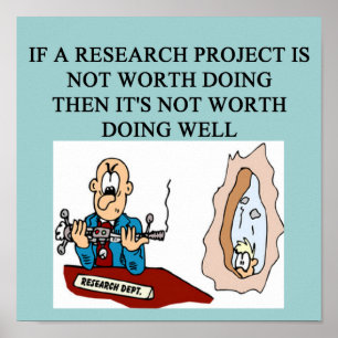 skämt om FORSKNINGSprojekt Poster