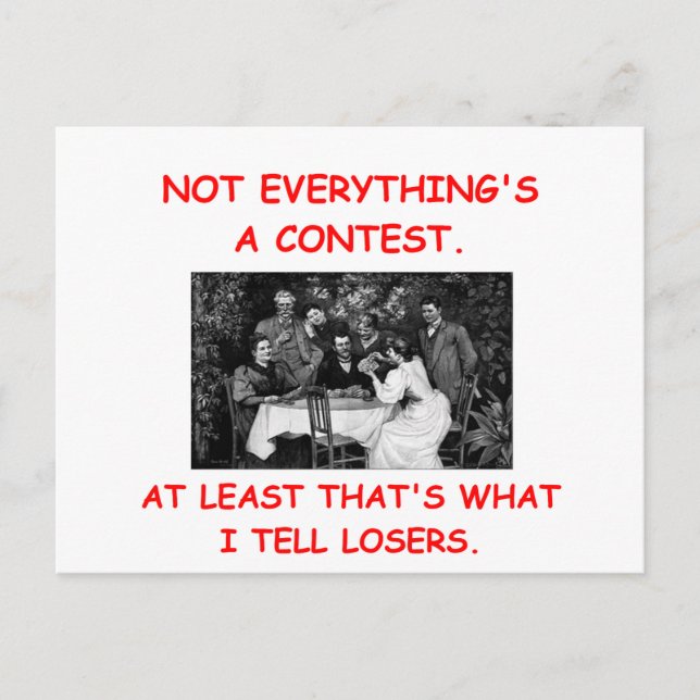 skämt om kortspelare vykort (Framsida)