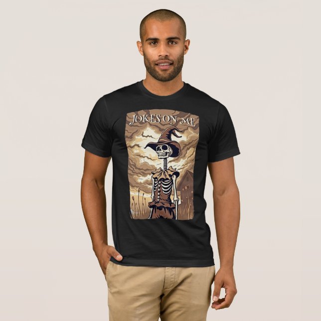 skämt om mig: Coola Skeleton Clown T Shirt (Hel framsida)