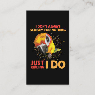 Skämt Parrot Humor Skräm inte för ingenting Visitkort