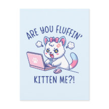 Skämtar du kattme - Rolig kattkontor humor
