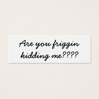 Skämtar du med mig? litet visitkort