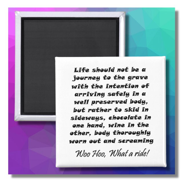 Skämtar födelsedag med humor ger magneter för fina (A funny wine quote perfect to celebrate a birthday. Black and white simple typography cute magnet.)