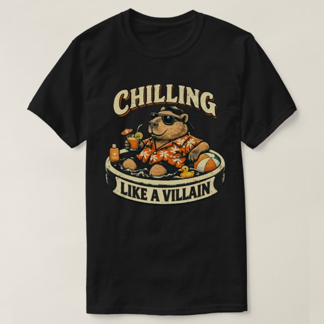 Skämtar som en skurk Rolig björn Sommar pool  T Shirt (Design framsida)