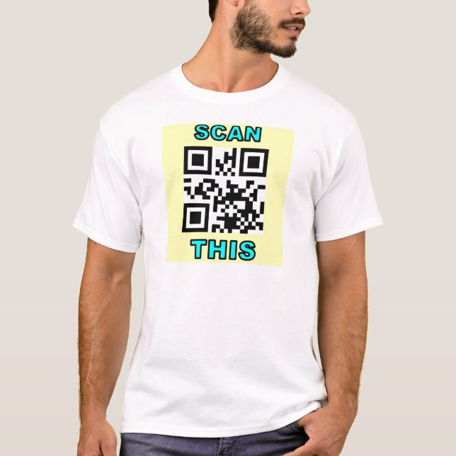 SKÄMTET ÄR PÅ DIG (det Qr meddelandet kodifierar T Shirt (Framsida)